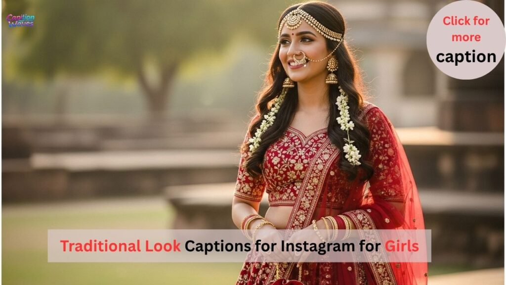Traditional Look Captions for Instagram for Girls