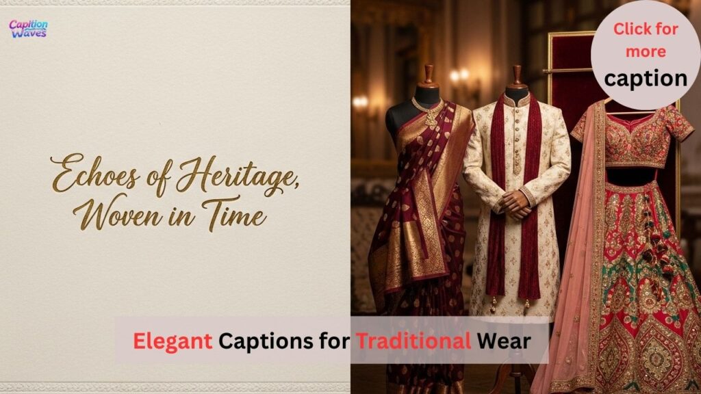 Elegant Captions for Traditional Wear