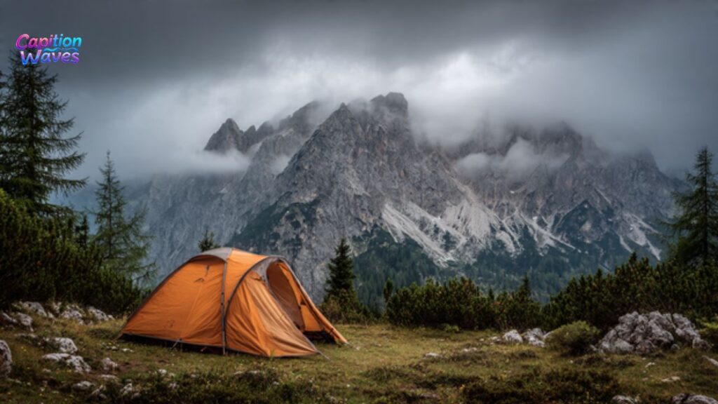 Mountain Camping Captions