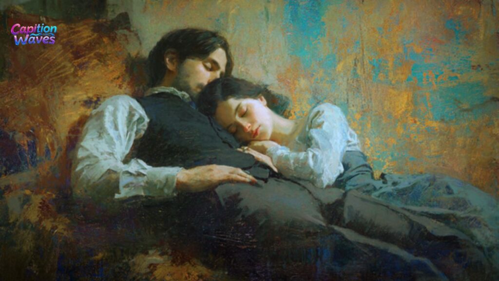 Caption rests in chastity tension