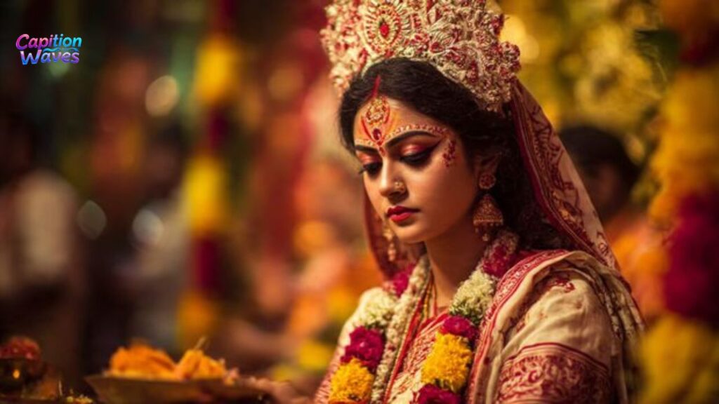 Beautiful Bengali Puja Captions for Durga Worship