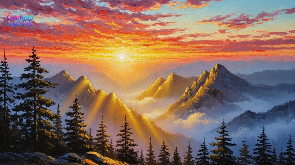 Nature Captions for Sunrises and Sunsets