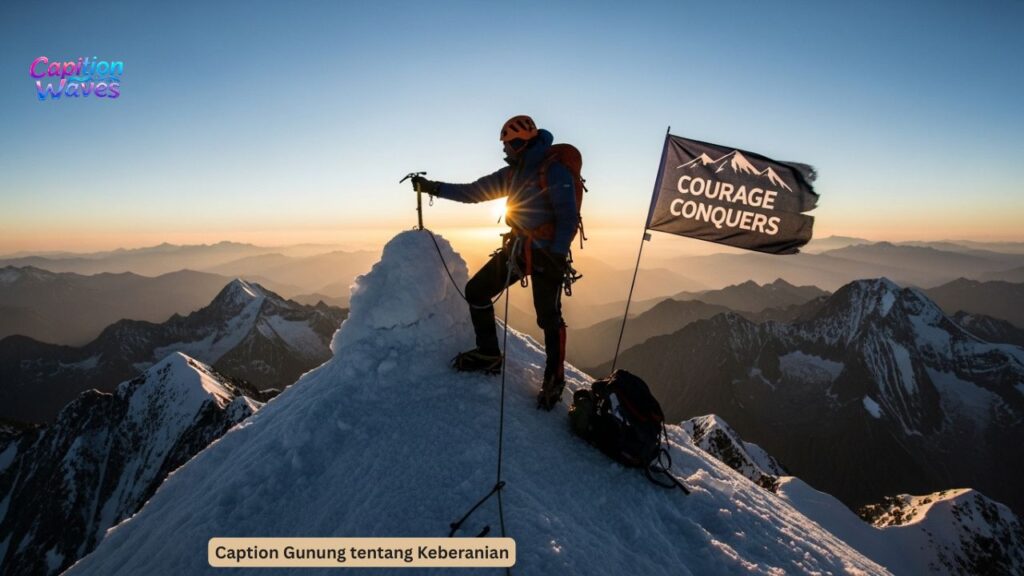 Caption Gunung tentang Keberanian