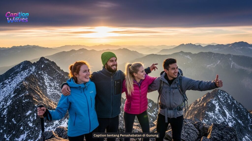 Caption tentang Persahabatan di Gunung