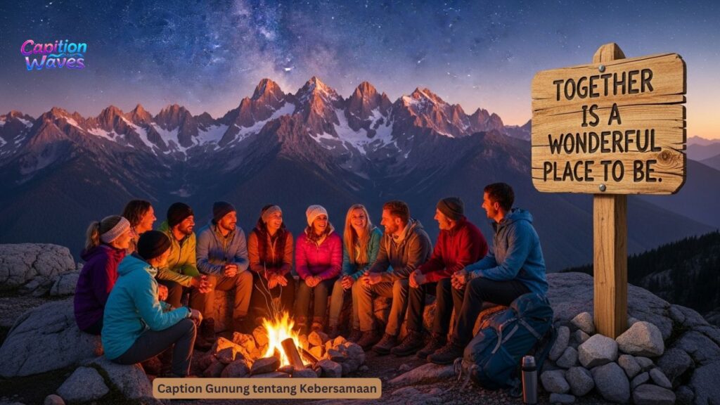 Caption Gunung tentang Kebersamaan