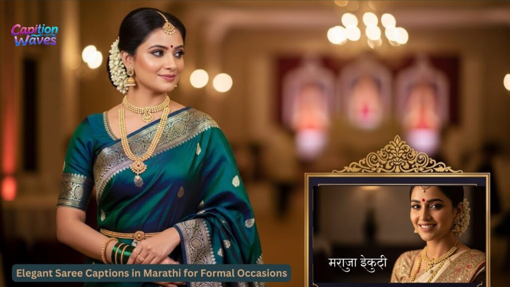 Elegant Saree Captions in Marathi for Formal Occasions