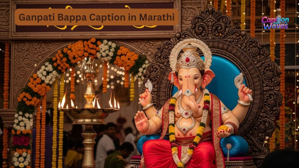 Ganpati Bappa Caption in Marathi