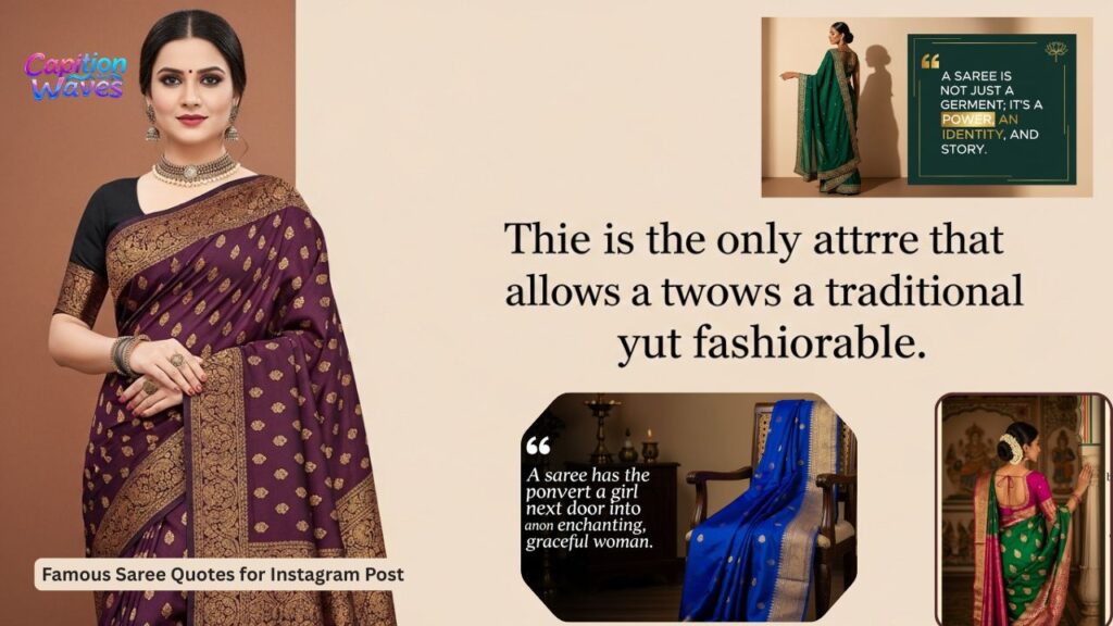 Famous Saree Quotes for Instagram Post