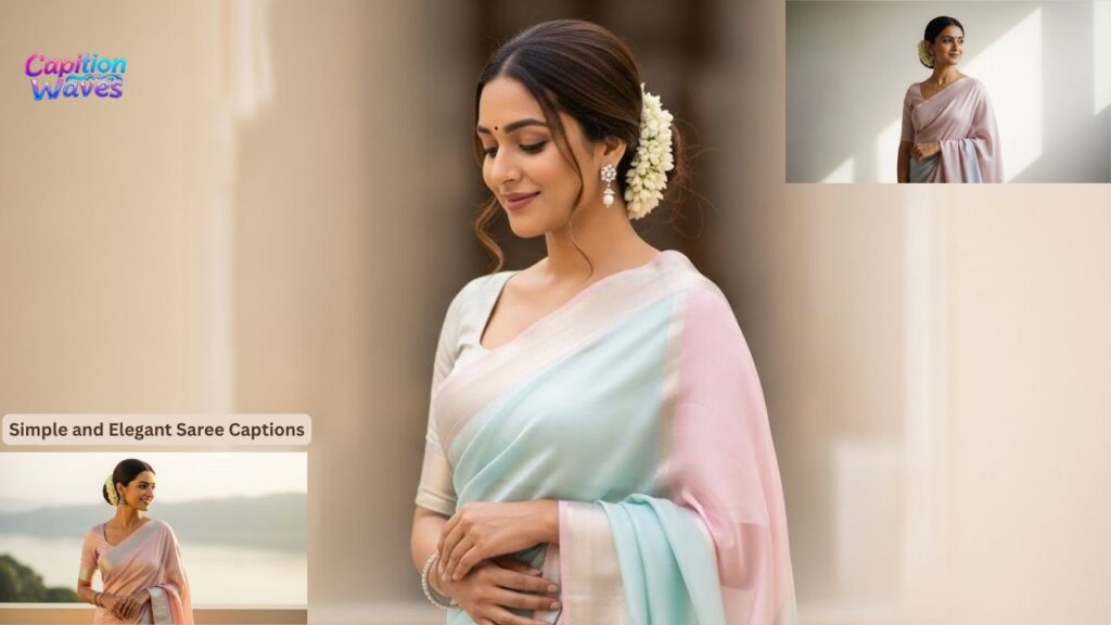 Simple and Elegant Saree Captions