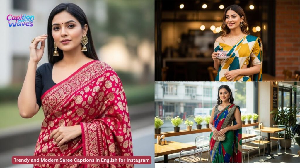 Trendy and Modern Saree Captions in English for Instagram