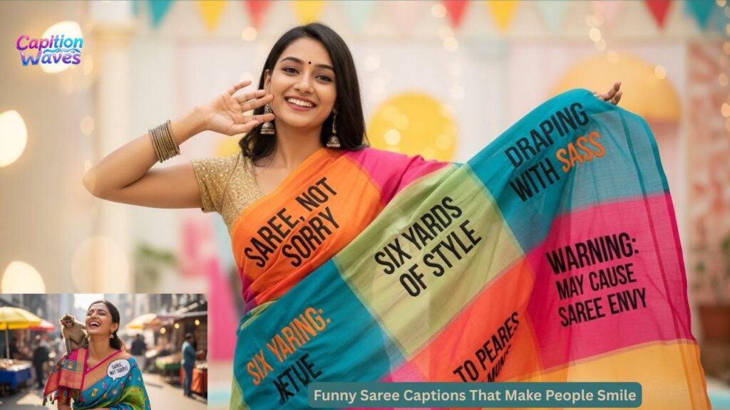 Funny Saree Captions That Make People Smile