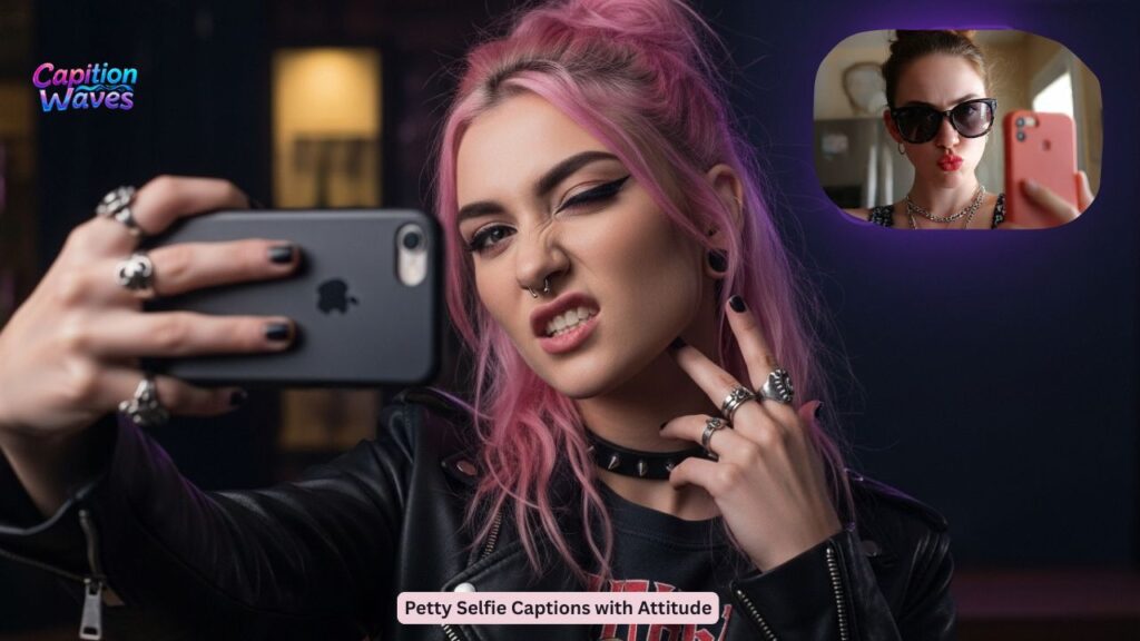 Petty Selfie Captions with Attitude