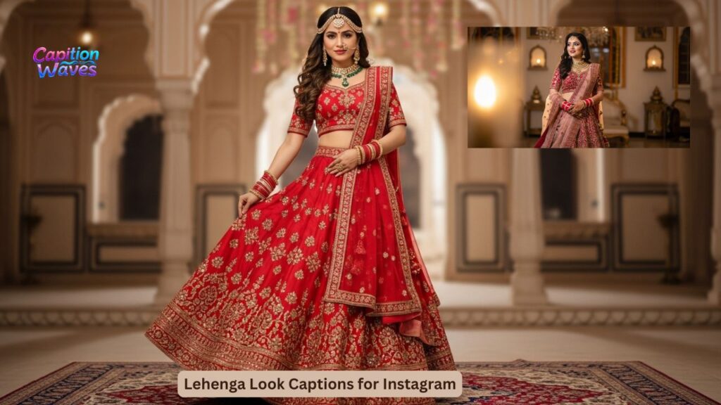 Lehenga Look Captions for Instagram