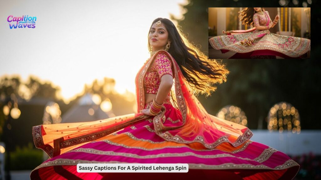 Sassy Captions For A Spirited Lehenga Spin