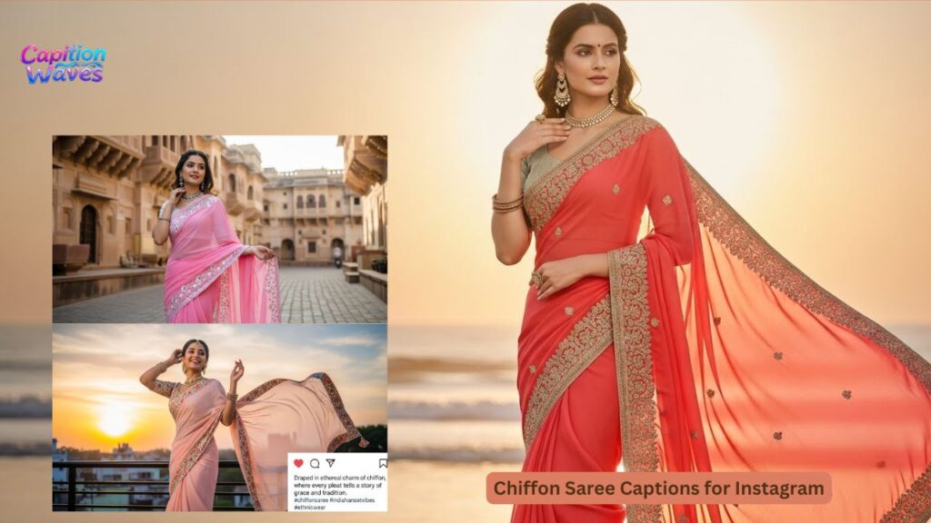 Chiffon Saree Captions for Instagram