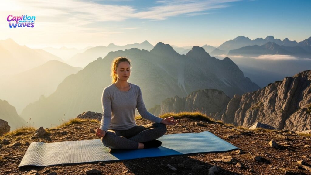 Captions for Mountain Yoga or Meditation