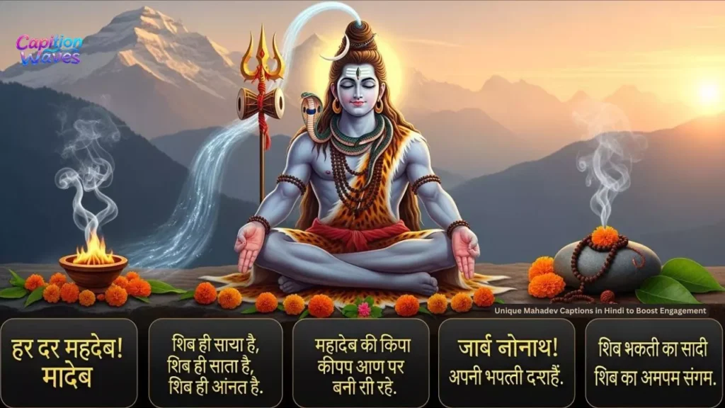 Unique Mahadev Captions in Hindi to Boost Engagement