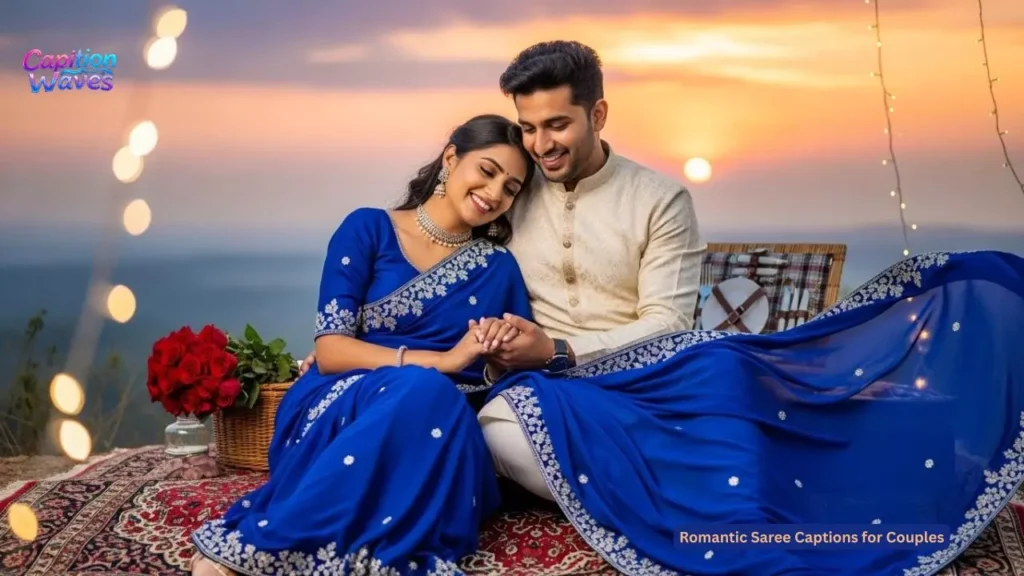 Romantic Saree Captions for Couples