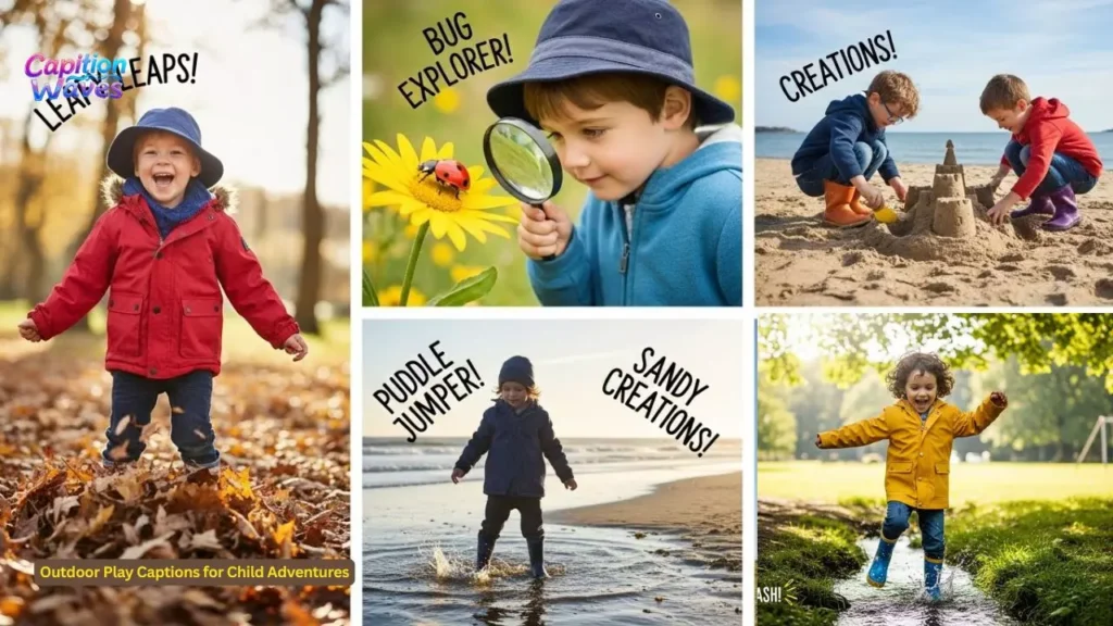 Outdoor Play Captions for Child Adventures