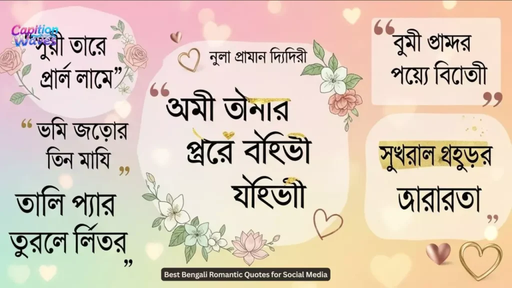 Best Bengali Romantic Quotes for Social Media