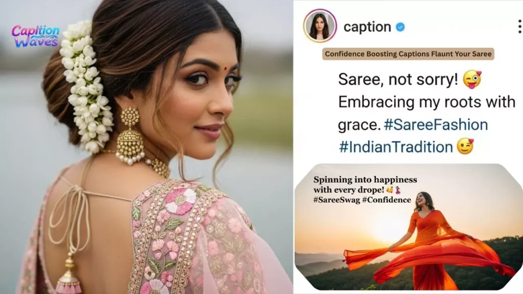 Confidence Boosting Captions Flaunt Your Saree