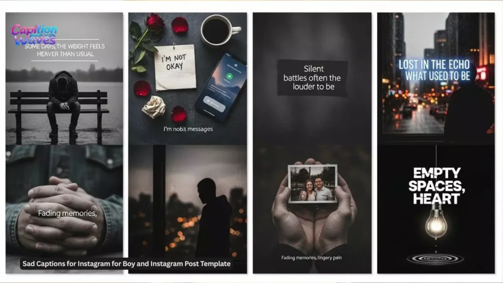 Sad Captions for Instagram for Boy and Instagram Post Template