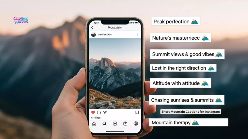 Short Mountain Captions for Instagram