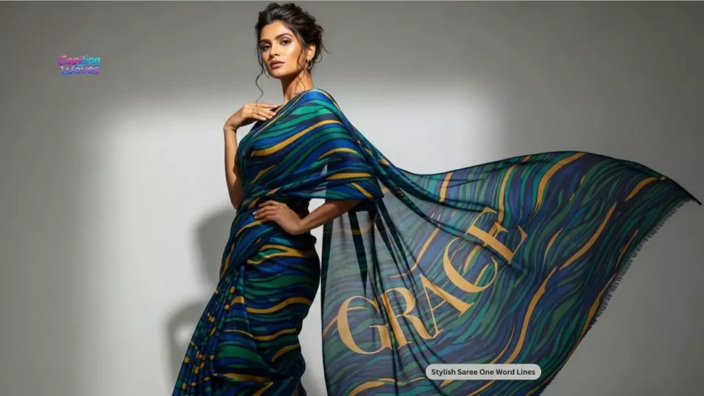 Stylish Saree One Word Lines