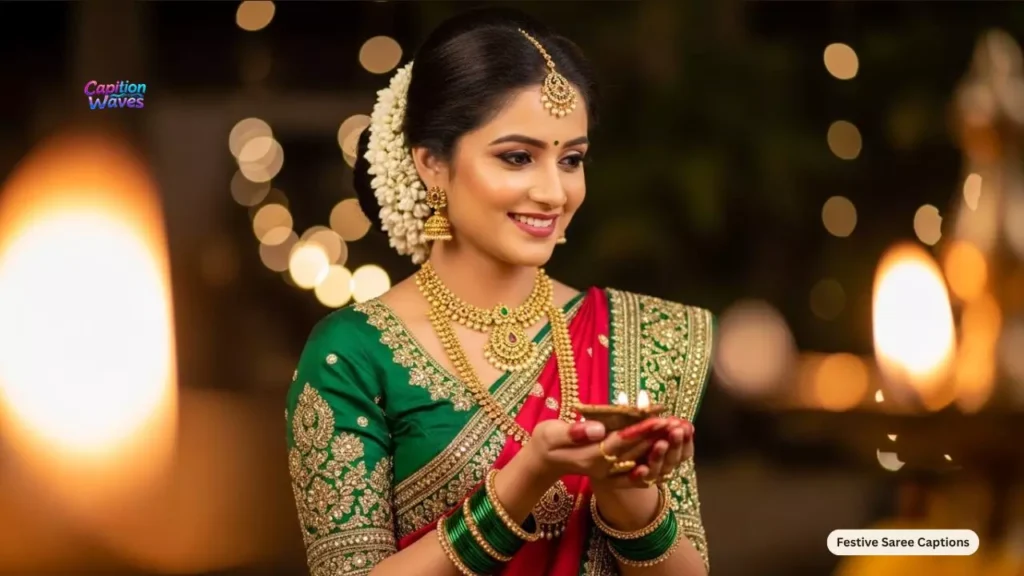 Festive Saree Captions