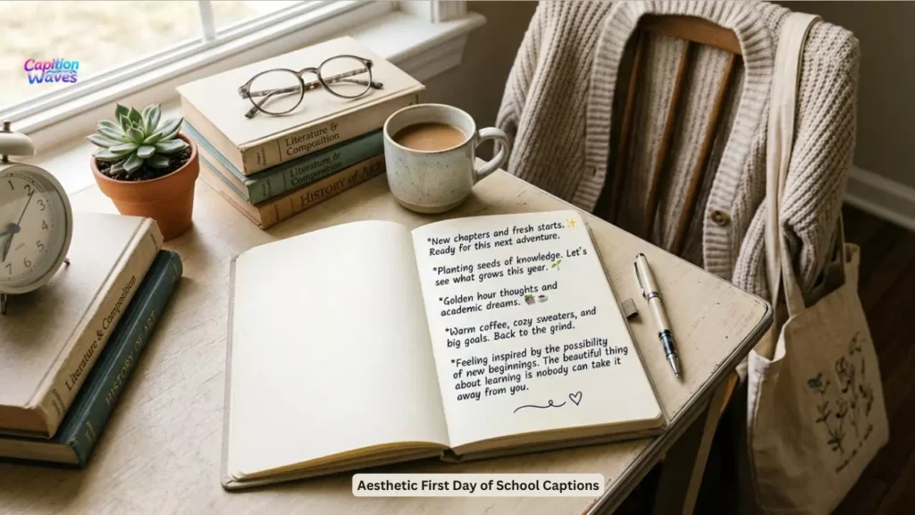 Aesthetic First Day of School Captions