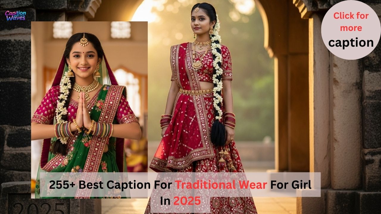 255+ Best Caption For Traditional Wear For Girl In 2025