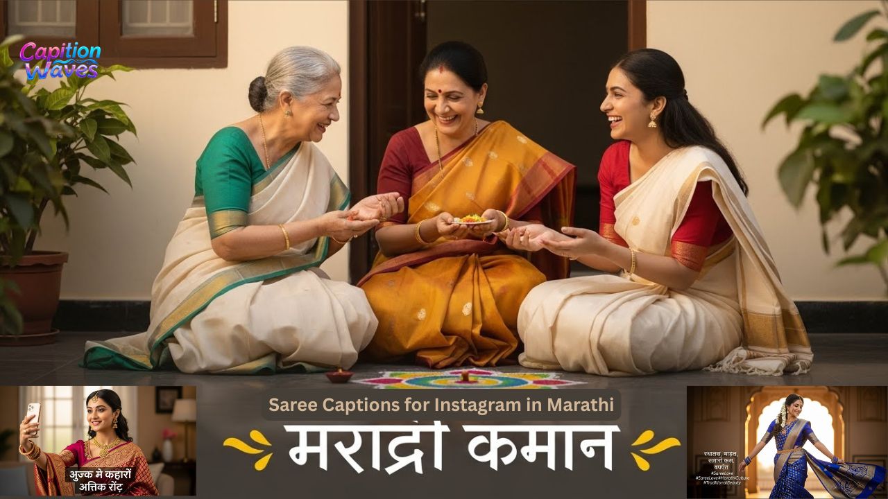 540+ Saree Captions for Instagram in Marathi 2025 Guide