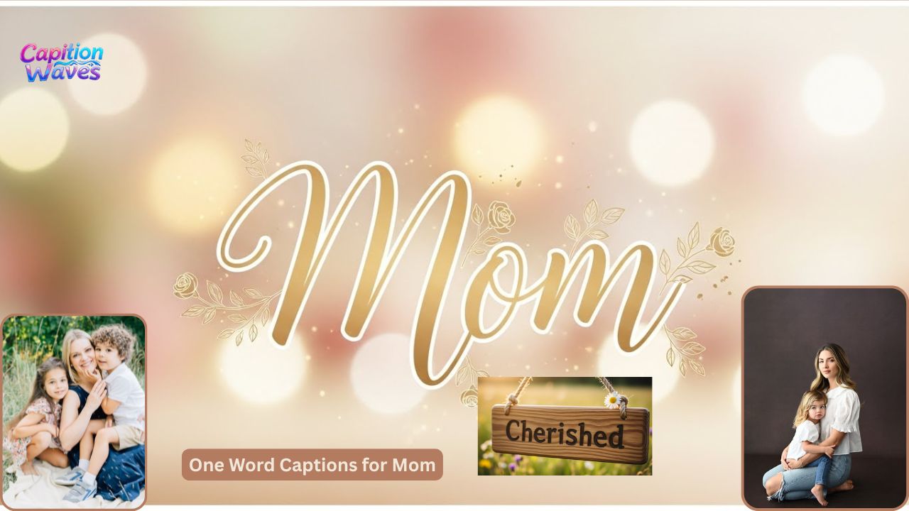 250+ One Word Captions for Mom for Heartfelt Posts