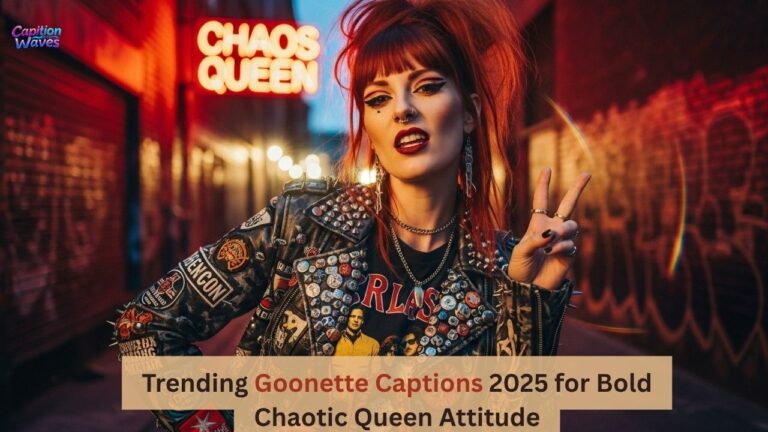 575+ Trending Goonette Captions 2025 for Bold Chaotic Queen Attitude