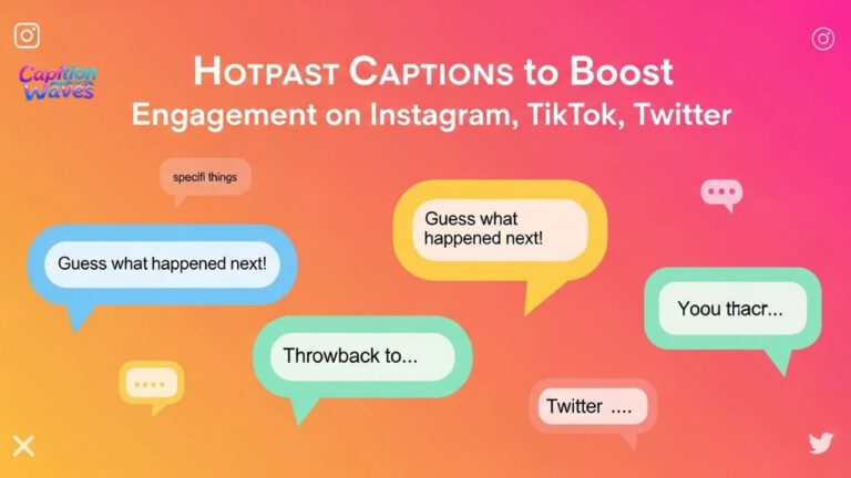280+ Hotpast Captions to Boost Engagement on Instagram TikTok Twitter