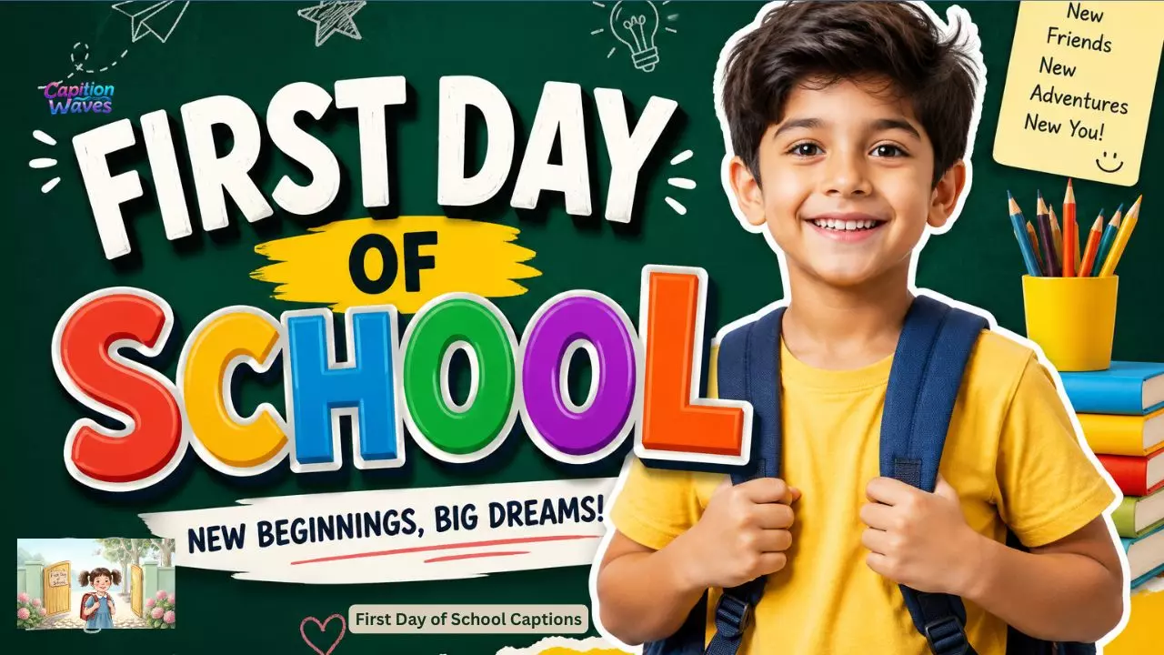 220+ First Day of School Captions | Cute & Funny for Kids